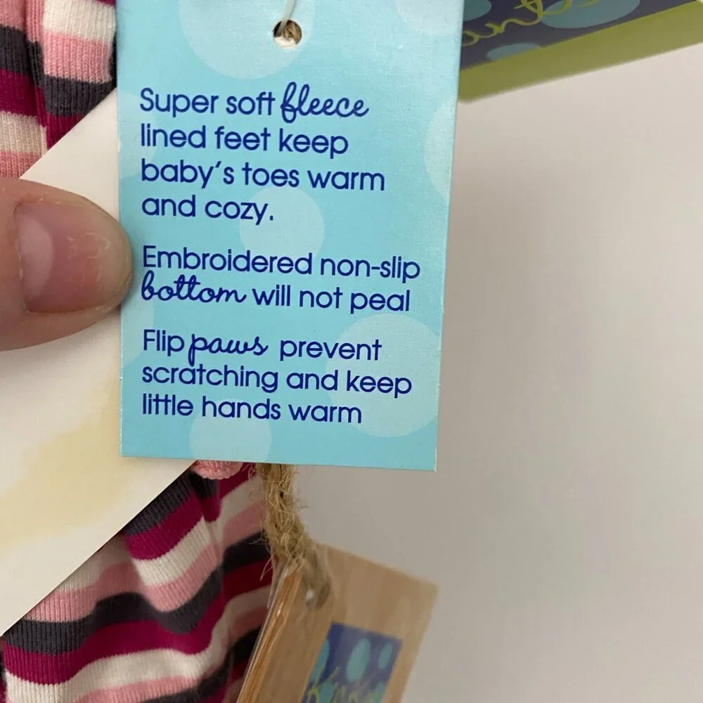 NWT Kickee Pants Stripe Ruffle Footie Pink Berry 12-18 months snap - Picture 5 of 7